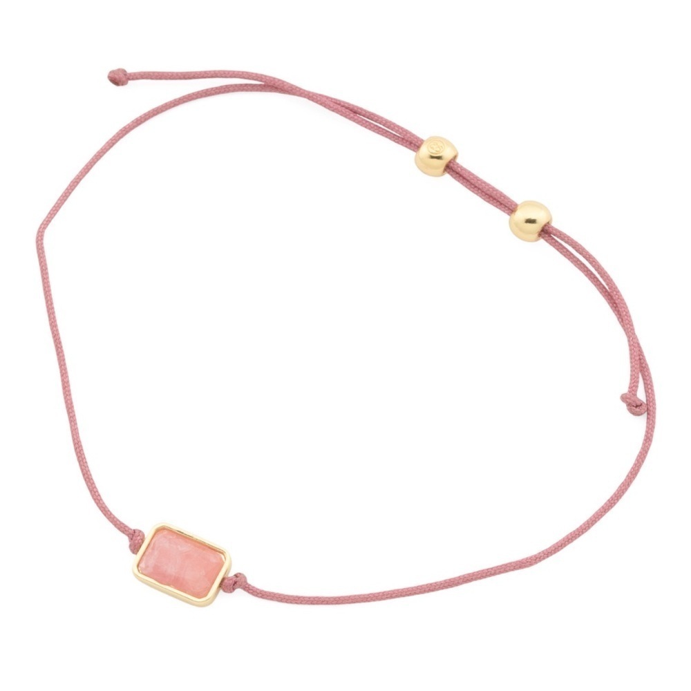 Gorjana New Power Gemstone Geo‎ Rhodochrosite Pink Gold Bracelet for Compassion